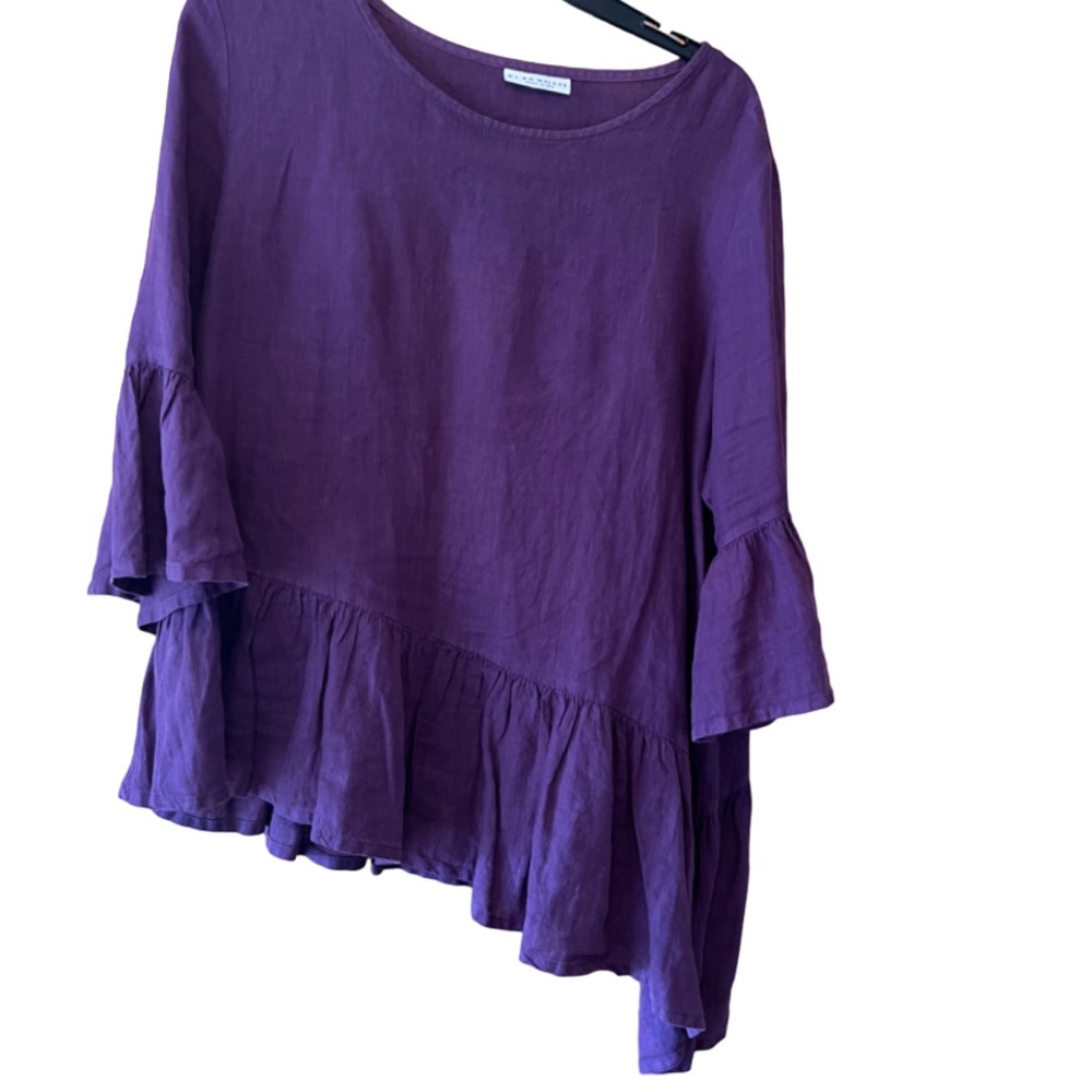 Purple Linen Bryan Walker Top size XL